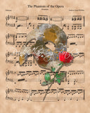Phantom of the Opera, Sheet Music Art Print