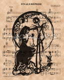 Nightmare Before Christmas, Simply Meant to Be Sheet Music Art Print