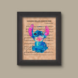 Lilo and Stitch Hawaiian Roller Coaster Ride Sheet Music Art Print