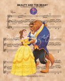 Beauty and the Beast Sheet Music Print