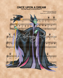 Sleeping Beauty, Maleficent Animated Sheet Music Art