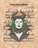 Sleeping Beauty, Maleficent Sheet Music Art