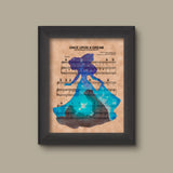Disney Aurora Sleeping Beauty Sheet Music Art, Sleeping Beauty Gift