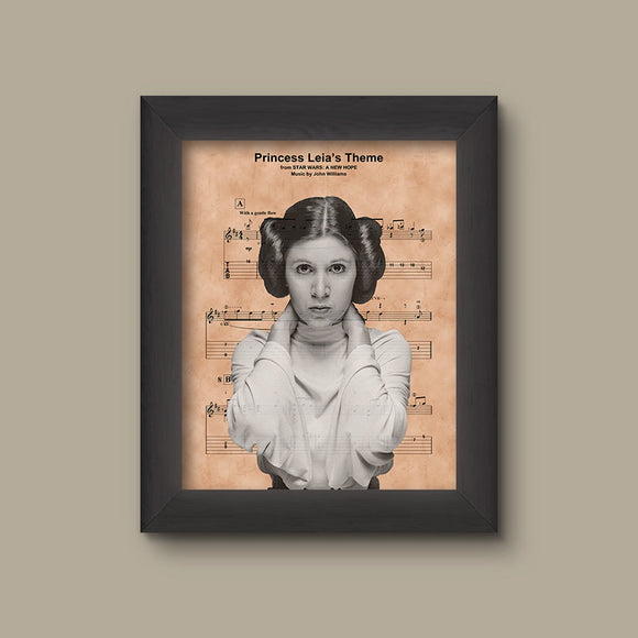 Disney Star Wars Princess Leia Organa Sheet Music Art Print
